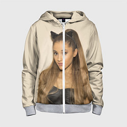 Толстовка на молнии детская Ariana Grande Ариана Гранде, цвет: 3D-меланж