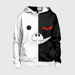 Толстовка на молнии детская Monokuma, цвет: 3D-белый
