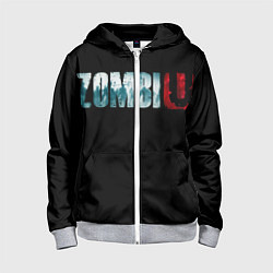 Толстовка на молнии детская Zombiu, цвет: 3D-меланж