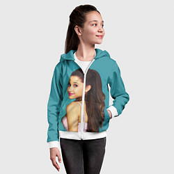 Толстовка на молнии детская Ariana Grande Ариана Гранде, цвет: 3D-белый — фото 2