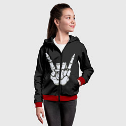 Толстовка на молнии детская Rock, цвет: 3D-красный — фото 2