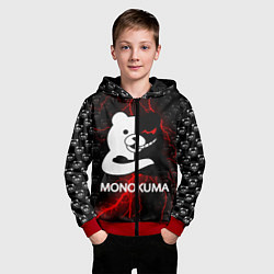 Толстовка на молнии детская MONOKUMA, цвет: 3D-красный — фото 2