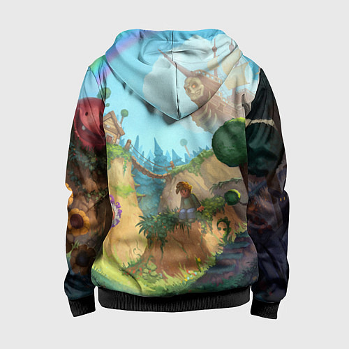 Детская толстовка на молнии Terraria / 3D-Черный – фото 2