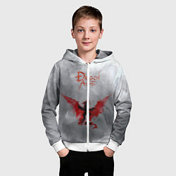Толстовка на молнии детская Dragon Age, цвет: 3D-белый — фото 2