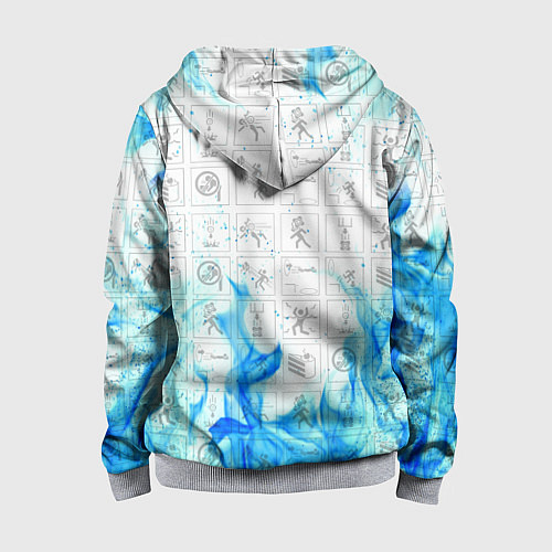 Детская толстовка на молнии PORTAL / 3D-Меланж – фото 2