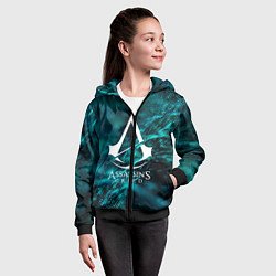 Толстовка на молнии детская ASSASSINS CREED, цвет: 3D-черный — фото 2