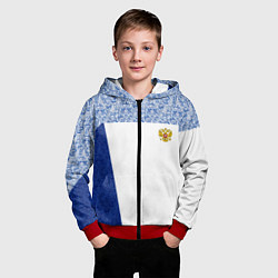 Толстовка на молнии детская Форма России, цвет: 3D-красный — фото 2