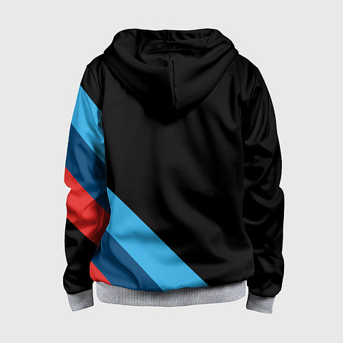 Детская толстовка на молнии BMW / 3D-Меланж – фото 2