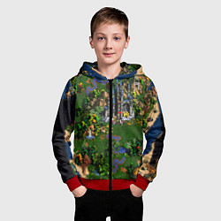 Толстовка на молнии детская Heroes of Might and Magic, цвет: 3D-красный — фото 2