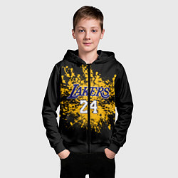 Толстовка на молнии детская Kobe Bryant, цвет: 3D-черный — фото 2