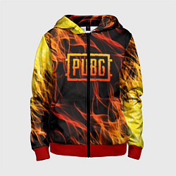 Толстовка на молнии детская PUBG, цвет: 3D-красный