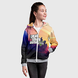 Толстовка на молнии детская GTA 5, цвет: 3D-меланж — фото 2