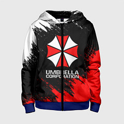 Толстовка на молнии детская UMBRELLA CORP, цвет: 3D-синий