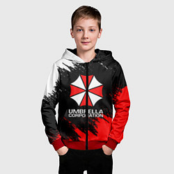 Толстовка на молнии детская UMBRELLA CORP, цвет: 3D-красный — фото 2