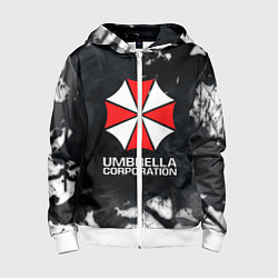 Толстовка на молнии детская UMBRELLA CORP, цвет: 3D-белый