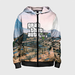 Толстовка на молнии детская Grand Theft Auto 5, цвет: 3D-черный