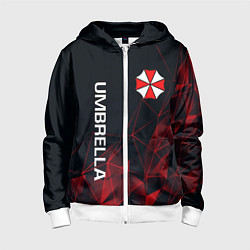 Толстовка на молнии детская UMBRELLA CORP, цвет: 3D-белый