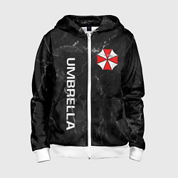 Толстовка на молнии детская UMBRELLA CORP, цвет: 3D-белый