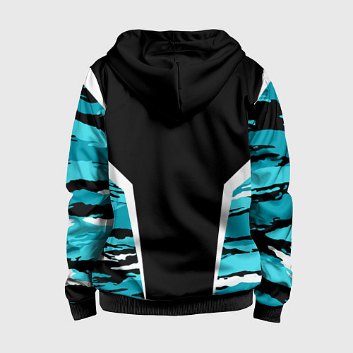 Детская толстовка на молнии ВВС России Камуфляж / 3D-Черный – фото 2