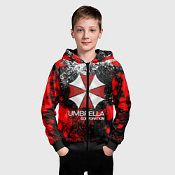 Толстовка на молнии детская UMBRELLA CORP, цвет: 3D-черный — фото 2