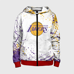 Толстовка на молнии детская LA LAKERS, цвет: 3D-красный