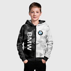 Толстовка на молнии детская BMW, цвет: 3D-черный — фото 2