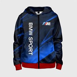 Толстовка на молнии детская BMW БМВ, цвет: 3D-красный