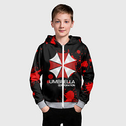 Толстовка на молнии детская UMBRELLA CORP, цвет: 3D-меланж — фото 2