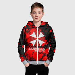 Толстовка на молнии детская UMBRELLA CORP, цвет: 3D-меланж — фото 2