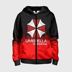 Толстовка на молнии детская UMBRELLA CORP, цвет: 3D-черный