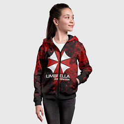 Толстовка на молнии детская UMBRELLA CORP, цвет: 3D-черный — фото 2