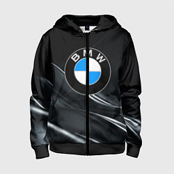 Толстовка на молнии детская BMW, цвет: 3D-черный