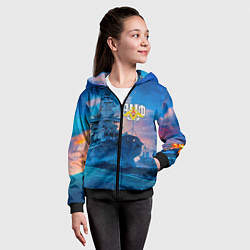 Толстовка на молнии детская ВМФ, цвет: 3D-черный — фото 2