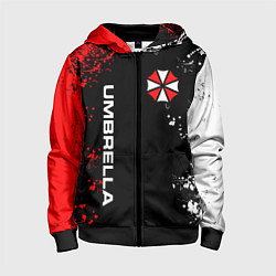 Толстовка на молнии детская UMBRELLA CORPORATION, цвет: 3D-черный