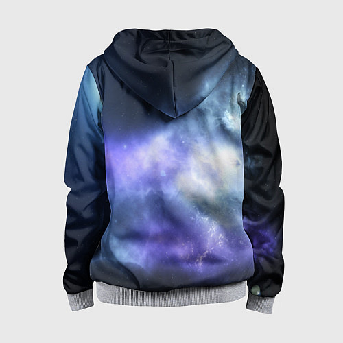 Детская толстовка на молнии ГОЛУБОЕ НЕБО / 3D-Меланж – фото 2