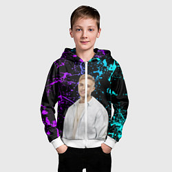 Толстовка на молнии детская Егор Крид, цвет: 3D-белый — фото 2