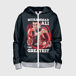 Толстовка на молнии детская Muhammad Ali, цвет: 3D-меланж