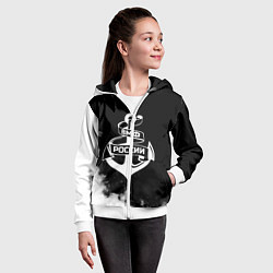 Толстовка на молнии детская ВМФ России, цвет: 3D-белый — фото 2