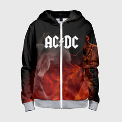 Толстовка на молнии детская AC DC, цвет: 3D-меланж