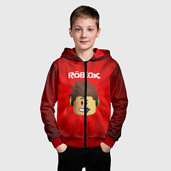 Толстовка на молнии детская ROBLOX, цвет: 3D-красный — фото 2
