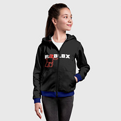 Толстовка на молнии детская Роблокс Roblox, цвет: 3D-синий — фото 2