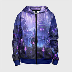 Толстовка на молнии детская HEROES, цвет: 3D-синий