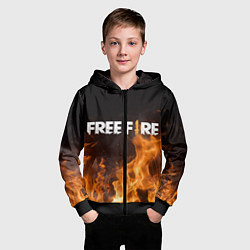 Толстовка на молнии детская FREE FIRE, цвет: 3D-черный — фото 2