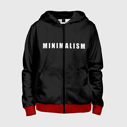 Толстовка на молнии детская Minimalism, цвет: 3D-красный