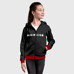 Толстовка на молнии детская Minimalism, цвет: 3D-красный — фото 2