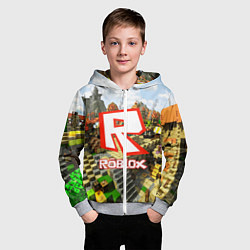 Толстовка на молнии детская ROBLOX, цвет: 3D-меланж — фото 2