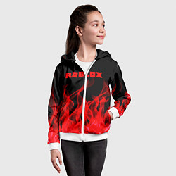 Толстовка на молнии детская ROBLOX, цвет: 3D-белый — фото 2