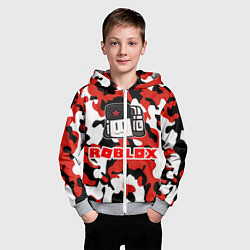 Толстовка на молнии детская ROBLOX, цвет: 3D-меланж — фото 2