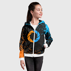 Толстовка на молнии детская PORTAL, цвет: 3D-белый — фото 2