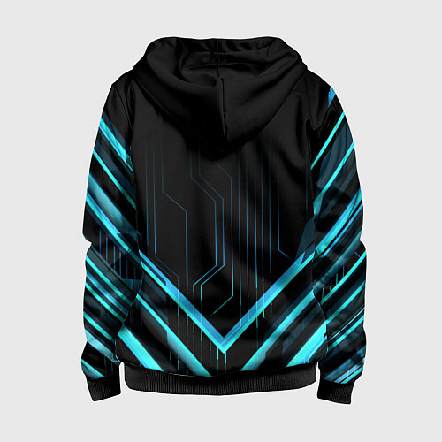 Детская толстовка на молнии Mercedes-Benz / 3D-Черный – фото 2